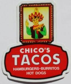 Chicos Sign Sticker – Vinyl Glossy Removable 3x3 inches Hot on Sale