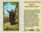 Prayer Card Prayer To Saint Francis Xavier Laminated HC9-038E on Sale