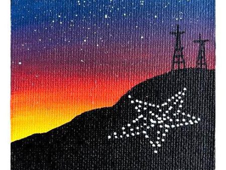 Art Original Art Magnets Square El Paso Franklin Mountain Star Online Hot Sale