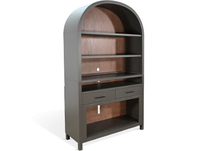 Wide Arch Bookcase w  42  Fireplace Option Online