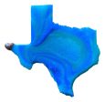 Blue Green Metallic Resin Texas Magnet – Heart for El Paso 4.5x4 Discount