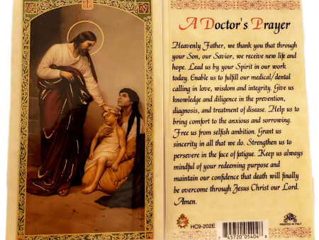 Prayer Card A Doctor s Prayer Laminated HC9-202E For Discount