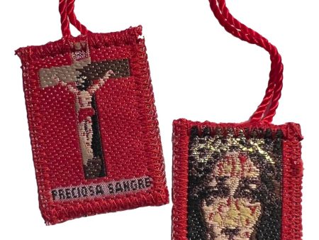 Scapular of Precious Blood Ecce Homo Preciosa Sangre Red Cord Sale