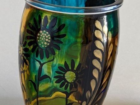 Desert Floral Themed Jar | Hand-Painted Desert Decor 3  x 2  For Sale