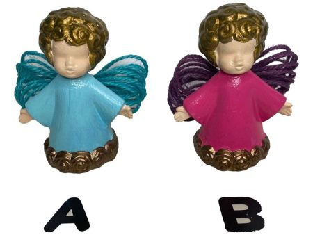 Figurine Ceramic Vintage Angel Bell Angel Bell Figurine Ceramic 2  Yarn Wings Online