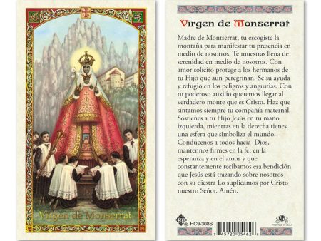 Prayer Card Virgen De Monserrat SPANISH Laminated HC9-308S Online Sale