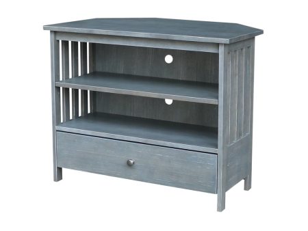 Destinations Collection - Mission Corner TV Stand in Heather Gray Hot on Sale