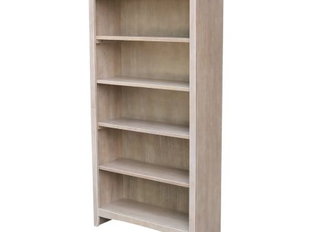 Home Accents - 60  H Shaker Bookcase Taupe Gray on Sale