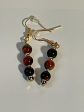 Agate Bead Earrings with Gold Seed Beads, Gold Hook, 1.5-Inch Dangle For Cheap