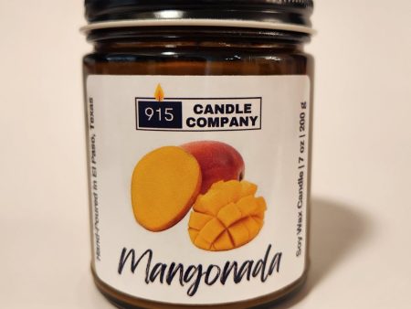 Mangonada Scented Candle - Hand-Poured Soy Wax, Glass Container with Lid, Small Batch Hot on Sale