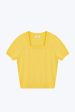 Knitted Square Neck Top - Canary Online Sale