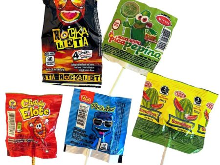 Spicy Paleta Lollipop – 5 Pack, Mexican Candy Supply