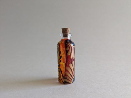 Small Delicate Floral Bottle | Handcrafted Floral-Themed Bottle 2  x .75  on Sale