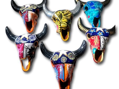 Small Talavera Ceramic Cow Skulls – Made in Mexico Cheap