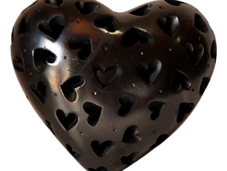 Heart Ceramic Oaxaca Black Clay Cutout Heart Designs Cheap