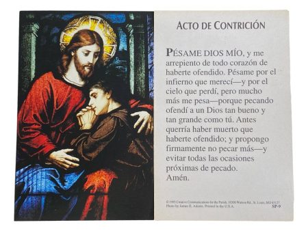 Prayer Card Acto De Contricion For Discount