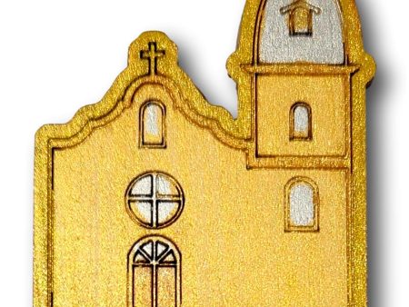 Ysleta Mission Magnet – Mini 2x2 Inches, Lasered Details Sale