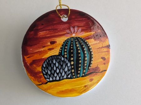 Cactus Hanging Ornament | Hand-Painted Cactus Ornament for Holiday Decor 3  Supply