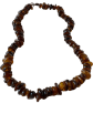 Amber Stone Bead Necklace - 14-Inch with Silver Lobster Clasp For Discount