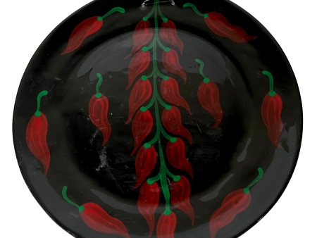 Plate Ceramic Red Chile Peppers Handcrafted on Sale