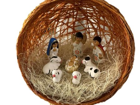 Nativity Scene Clay Figures – Burlap Fiber, Mexican Made, 6.5 , Assorted Designs Online