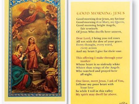 Prayer Card Good Morning Jesus Laminated Supply