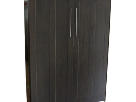 Contemporary Face Murphy Bed Vertical Queen Oak Espresso Stain Discounted (VQ107-O-ESP) Supply