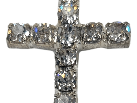 Rosary Part Cross Clear Glass Rhinestones Fashion