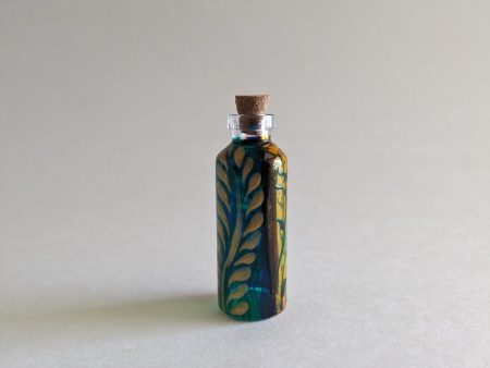 Small Delicate Floral Bottle | Unique Floral Desert-Themed Bottle 2  x .75  Online Hot Sale