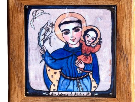 San Antonio de Padua Wall Plaque Tile - 6  x 6  Religious Decor Fashion