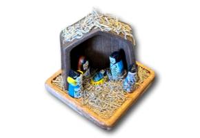 Colorful Handcrafted Nativity Scene – Vibrant Holiday Décor, Local Pick-Up Only For Sale