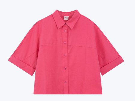 Wide Cut Blouse - Hot Pink on Sale