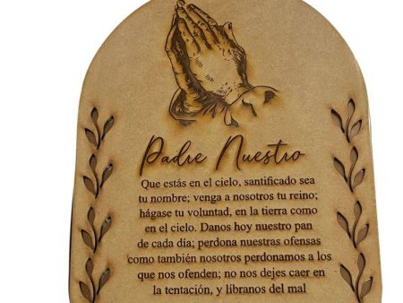 Padre Nuestro Plaque – Laser Cut Wood Home Accent Online now