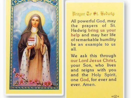 Prayer Card Prayer To Saint Hedwig Laminated Discount