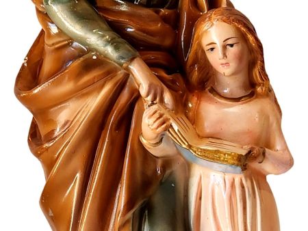 Saint Anne Statue – Handcrafted Religious Figure 12  x 4.5  Fashion