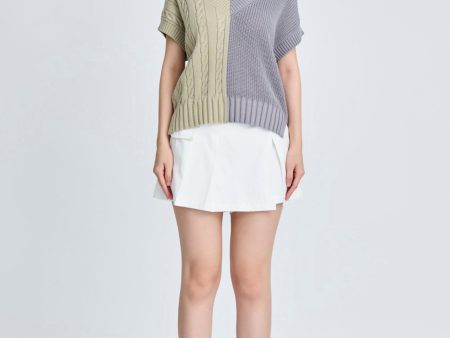 Asymmetric Cable Knit Sweater Sale