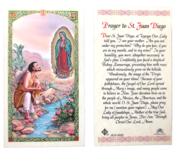 Prayer Card Prayer To Saint Juan Diego Laminated HC-E Online