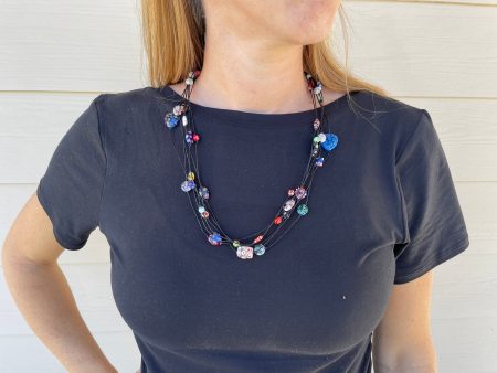 Necklace - Glass Bead Multi Strand Sale