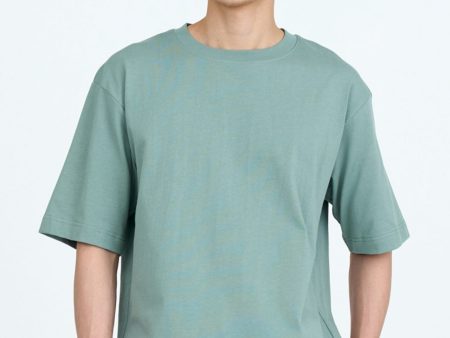 (B) Classic Relaxed-Fit Crew Neck Tee - Moss Hot on Sale