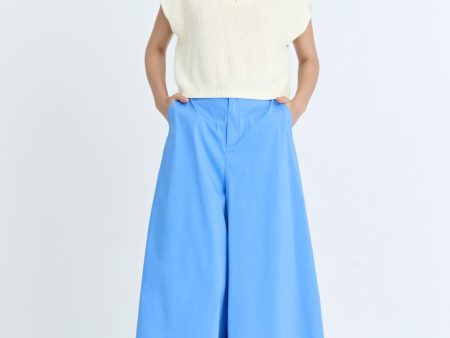 Wide-Legged Pants - Cornflower Online now