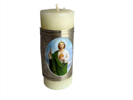 Handcrafted Saint Jude Candle – Made in Mexico, 3.5 x1.5  Hot on Sale