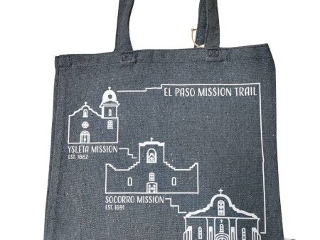 Tote Recycled Denim Bag El Paso Mission Trail Recycled 15  For Cheap