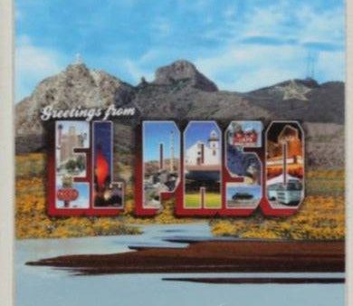 Greetings From El Paso Postcard Coaster – Ceramic with Cork Backing 4x4 inches Sale