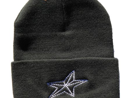 White Star Beanie, Black One Size Fits All Online now