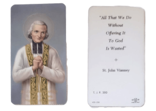 Prayer Card Prayer To Saint John Mary Vianney Pray For All The Priests Laminated TJP Online Hot Sale