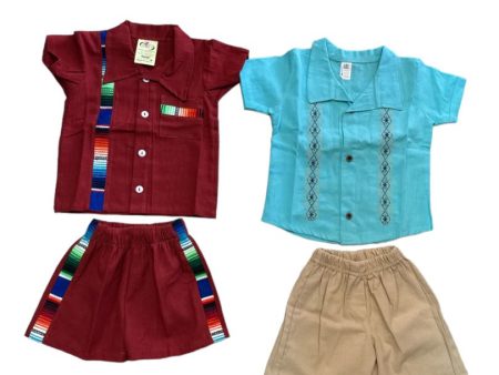 Mexican Embroidered Tunic Set – 2-Piece Handmade Shirt & Shorts from MexicoMexico | Colors Vary For Cheap