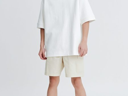 (C) Oversized Fit Heavyweight Tee - Cream Online Sale