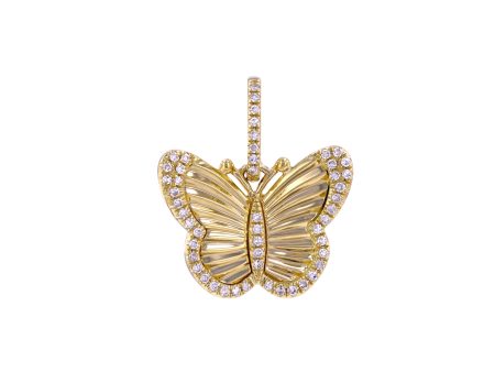 Fluted Butterfly Charm Discount