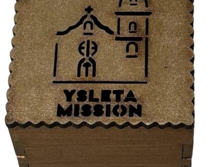 Ysleta Mission Laser-Cut Soft Gold Wood Keepsake Box – 3  x 3  x 2  Online now