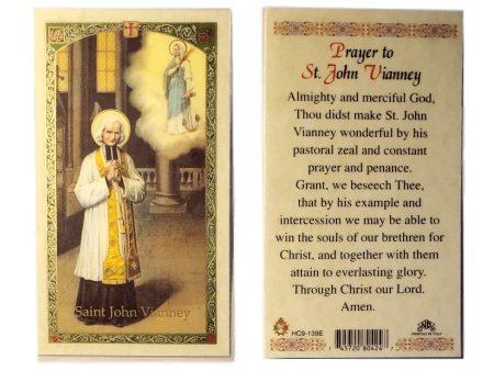 Prayer Card Prayer To Saint John Vianney Laminated HC9-139E Online now